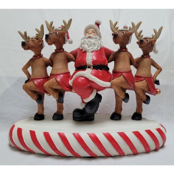 Collections ETC. Other - 2008 Collections Etc Santa and Reindeer Dancing Musical Tabletop Decorat…